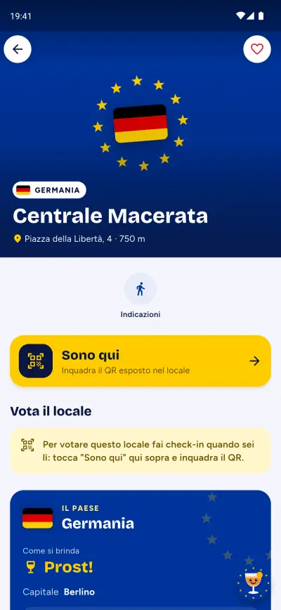 La scheda di un locale